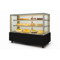 Вітрина кондитерська холодильна Hurakan HKN-LPD210S Black (1,2 м, квадратна)